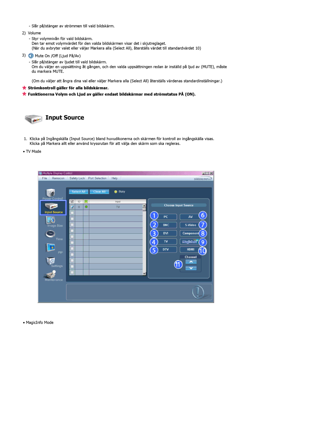 Samsung LH46MVTLBB/EN, LH46MVTLBN/EN, LH46MVQLBB/EN, LH46MVULBB/EN, LH46MVPLBB/EN manual Input Source 