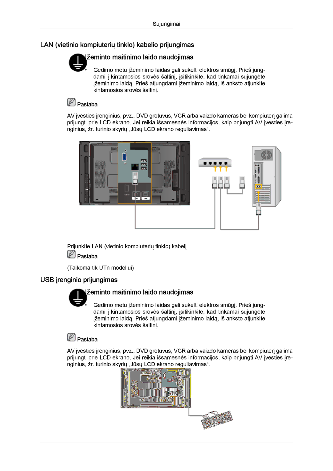 Samsung LH46MVTLBN/EN manual Taikoma tik UTn modeliui 