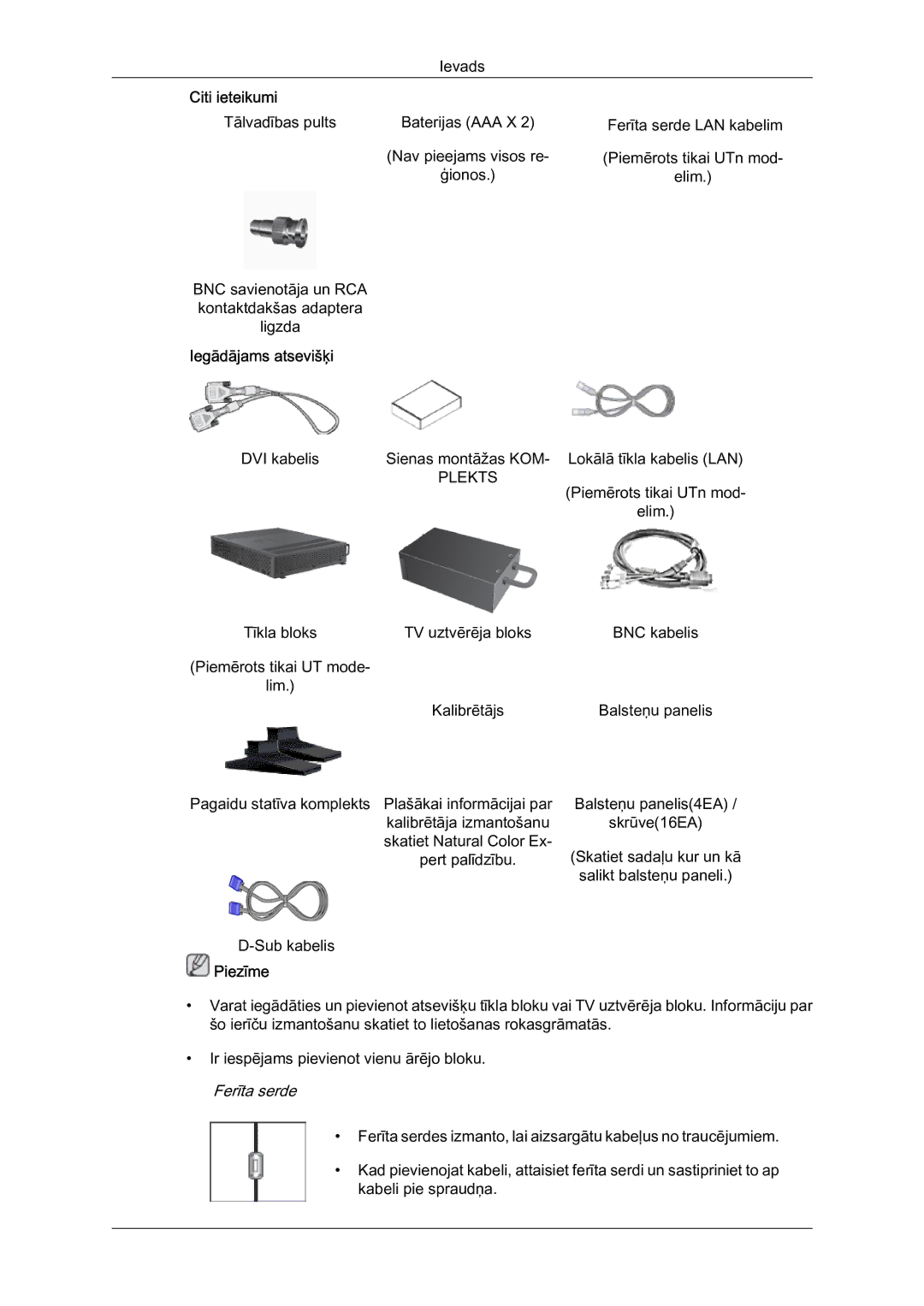 Samsung LH46MVTLBN/EN manual Iegādājams atsevišķi, Plekts 