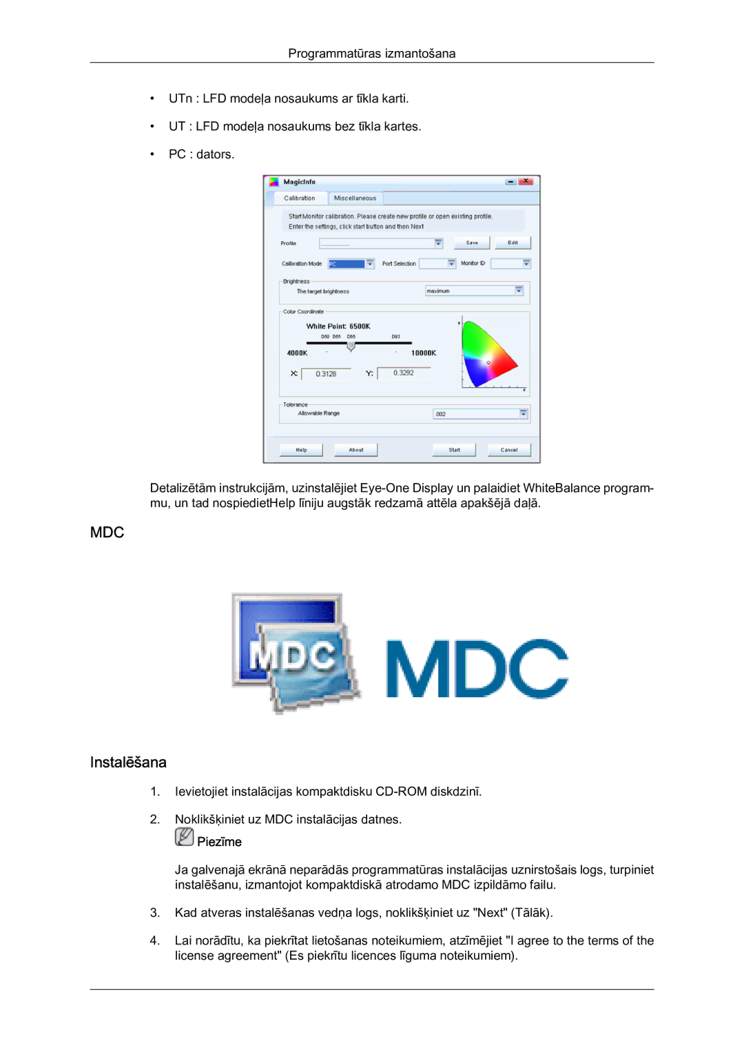 Samsung LH46MVTLBN/EN manual Mdc 