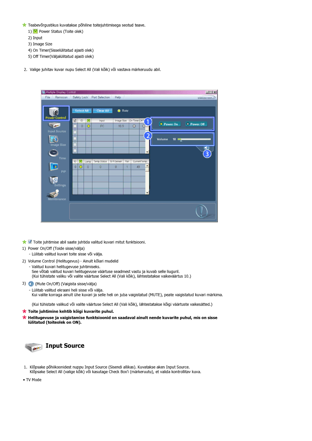 Samsung LH46MVTLBN/EN manual Input Source 