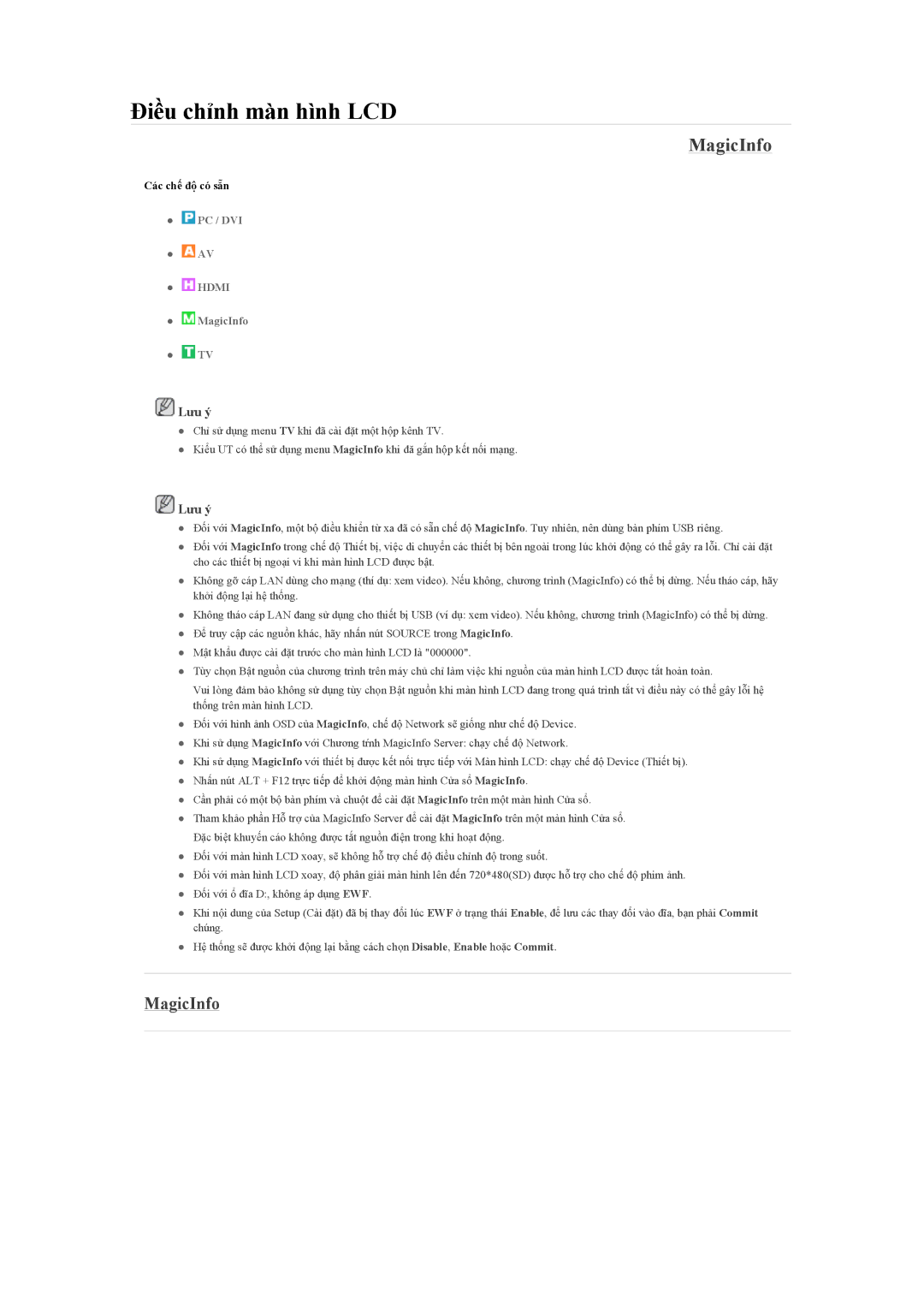 Samsung LH460UTN-UD, LH46MVTLBN/XY, LH46MVTLBB/XY manual MagicInfo 