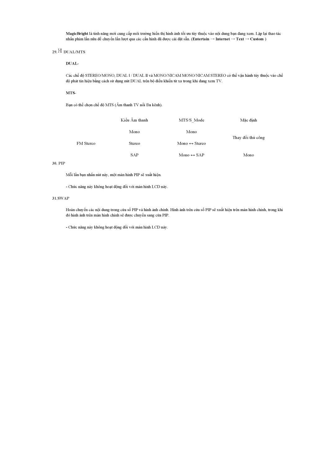 Samsung LH460UTN-UD, LH46MVTLBN/XY, LH46MVTLBB/XY manual Dual/Mts, Pip 