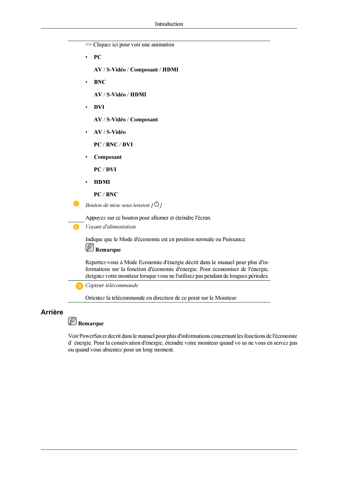 Samsung LH46MSPLBB/EN, LH46MWTLBN/EN, LH46MSPLBM/EN, LS46BPTNS/EDC manual Introduction Cliquez ici pour voir une animation 