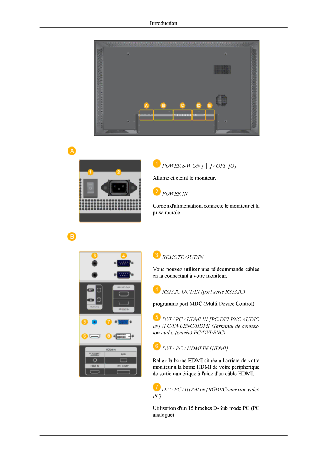 Samsung LS46BPTNB/EDC, LH46MWTLBN/EN, LH46MSPLBM/EN, LS46BPTNS/EDC, LH46MSTLBM/EN, LH40MSTLBM/EN, LH46MSTLBB/EN manual Power 