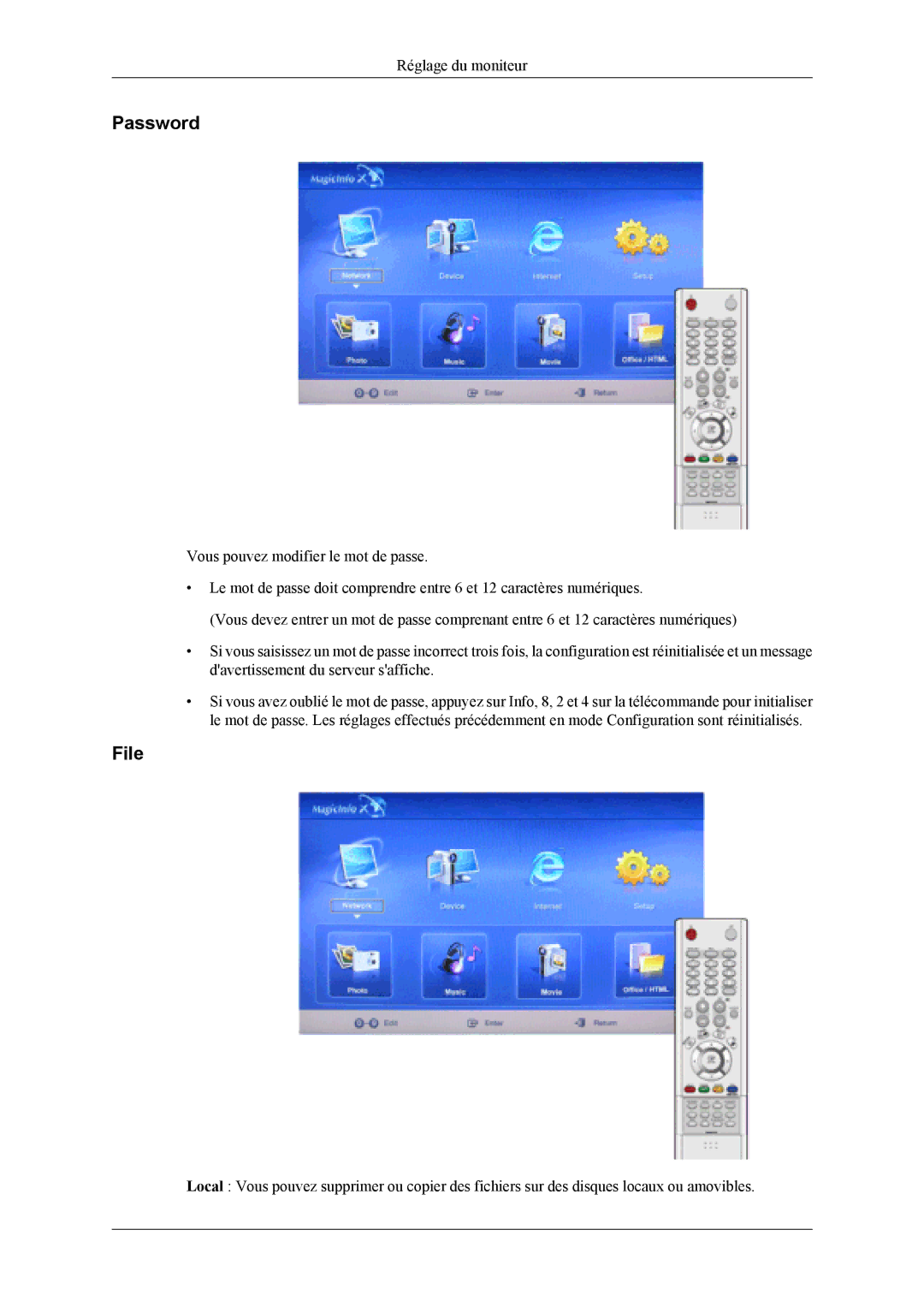 Samsung LH46MSTLBB/EN, LH46MWTLBN/EN, LH46MSTLBM/EN, LH40MSTLBM/EN, LH40MSTLBB/EN, LH40MSPLBM/EN manual Password, File 