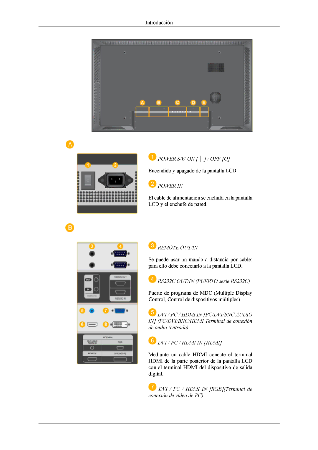 Samsung LH40MSPLBM/EN, LH46MWTLBN/EN, LH46MSTLBM/EN, LH40MSTLBM/EN, LH46MSTLBB/EN, LH40MSTLBB/EN, LH40MSTLBN/EN manual Power 