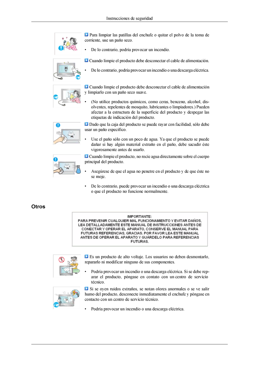 Samsung LH40MSPLBM/EN, LH46MWTLBN/EN, LH46MSTLBM/EN, LH40MSTLBM/EN, LH46MSTLBB/EN, LH40MSTLBB/EN, LH40MSTLBN/EN manual Otros 