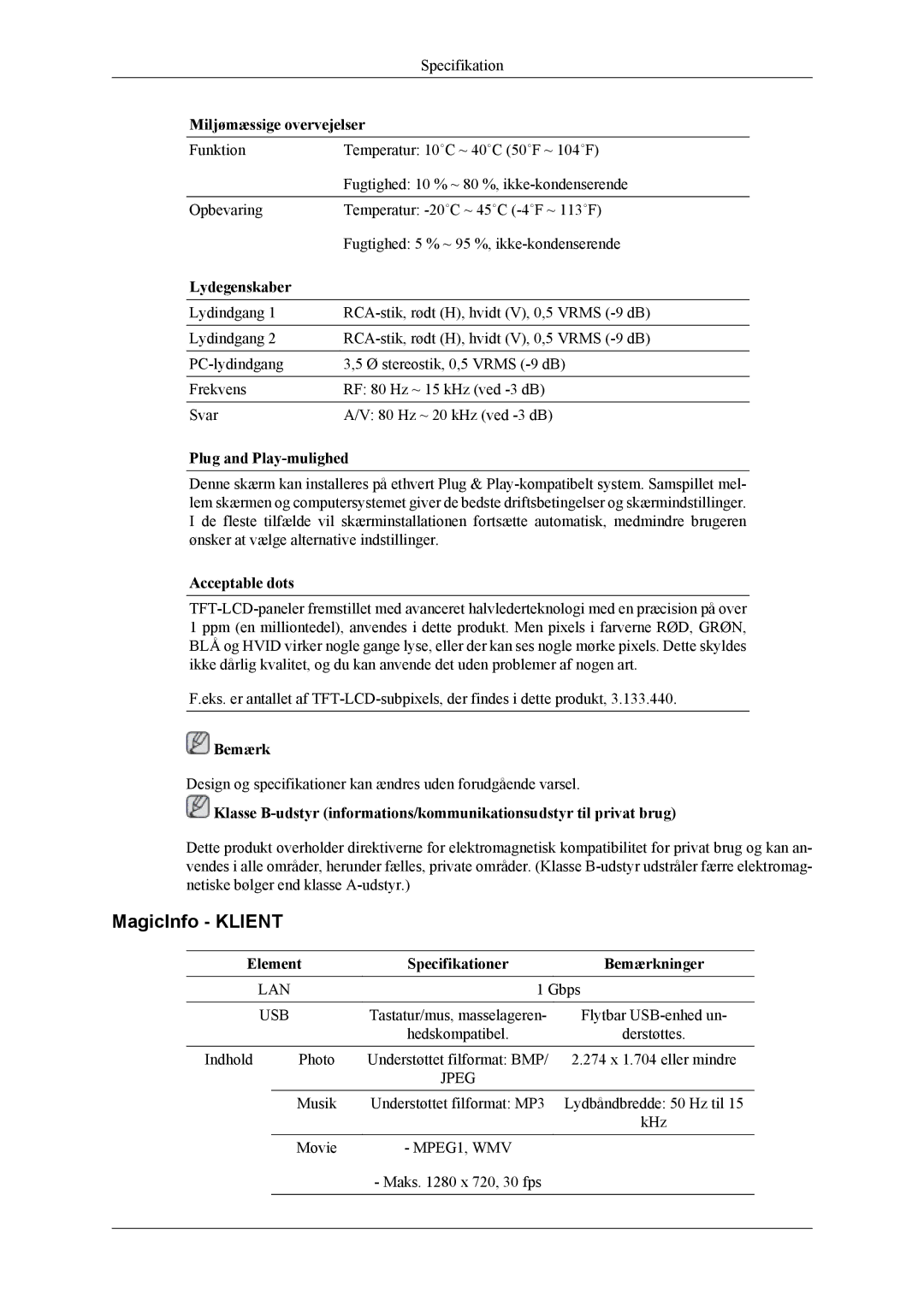 Samsung LH40MSTLBM/EN, LH46MWTLBN/EN, LH46MSTLBM/EN, LH46MSTLBB/EN, LH40MSTLBB/EN, LH40MSPLBM/EN manual MagicInfo Klient 