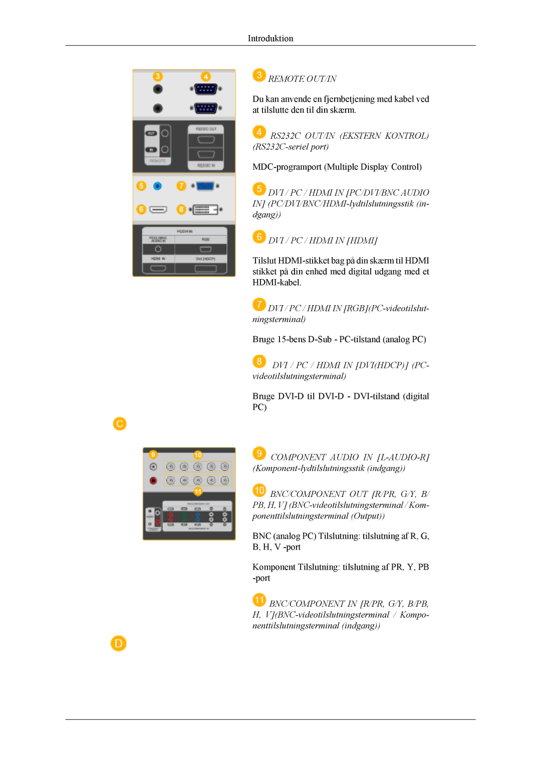 Samsung LH40MSTLBB/EN, LH46MWTLBN/EN, LH46MSTLBM/EN, LH40MSTLBM/EN, LH46MSTLBB/EN, LH40MSPLBM/EN manual Remote OUT/IN 