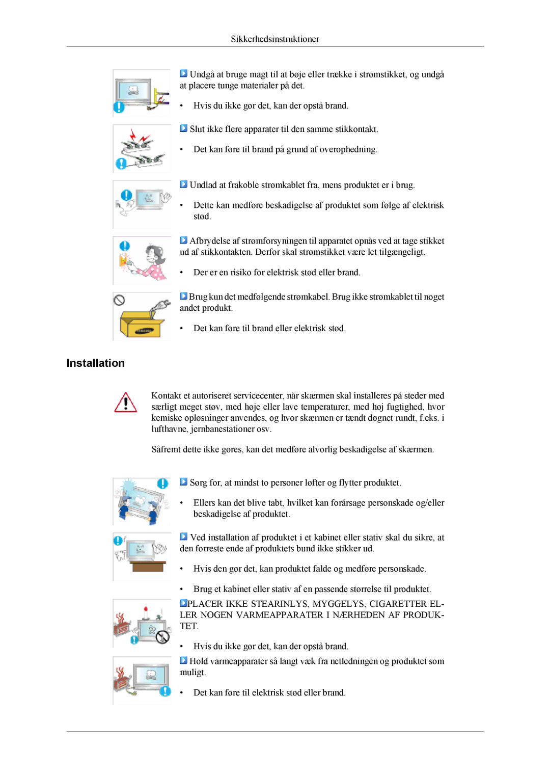 Samsung LH46MSTLBB/EN, LH46MWTLBN/EN, LH46MSTLBM/EN, LH40MSTLBM/EN, LH40MSTLBB/EN, LH40MSPLBM/EN manual Installation 