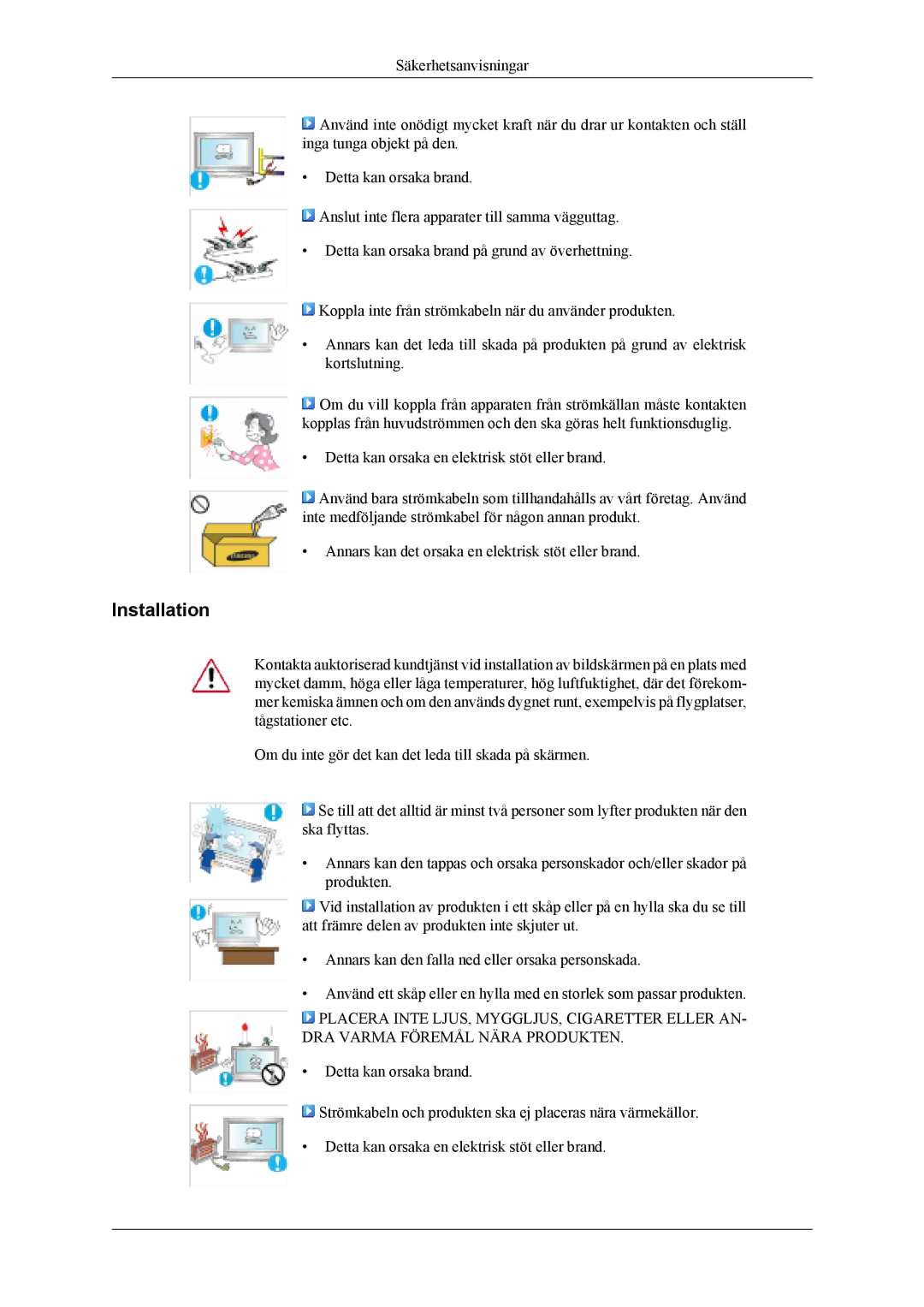 Samsung LH46MSTLBB/EN, LH46MWTLBN/EN, LH46MSTLBM/EN, LH40MSTLBM/EN, LH40MSTLBB/EN, LH40MSPLBM/EN manual Installation 