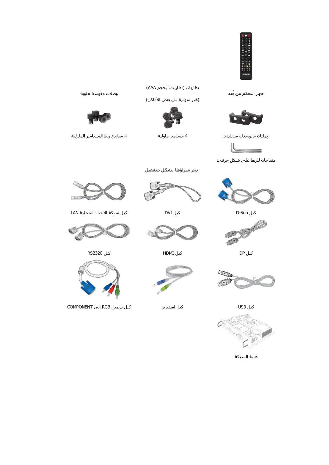 Samsung LH46OLBPPGC/EN, LH46OLBPPGC/SM manual ﻞﺼﻔﻨﻣ ﻞﻜﺸﺑ ﺎهؤاﺭﺷ ﻢﺘﻳ 