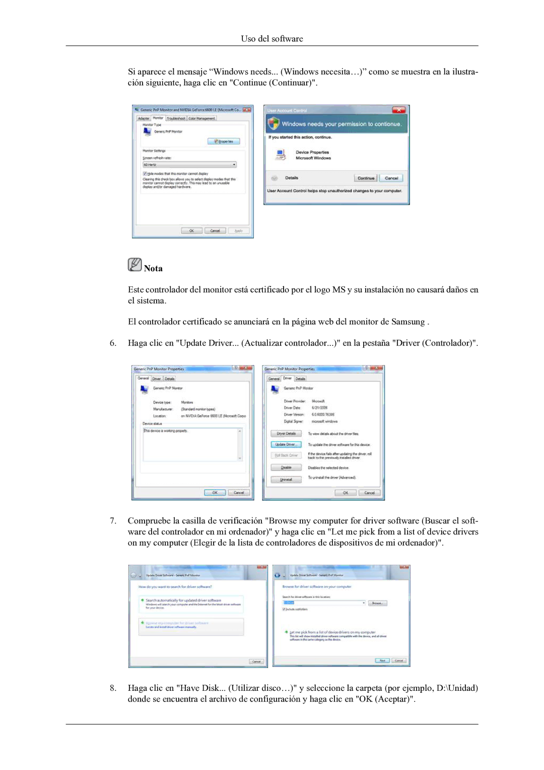 Samsung LH46OLBPPGC/EN manual Nota 