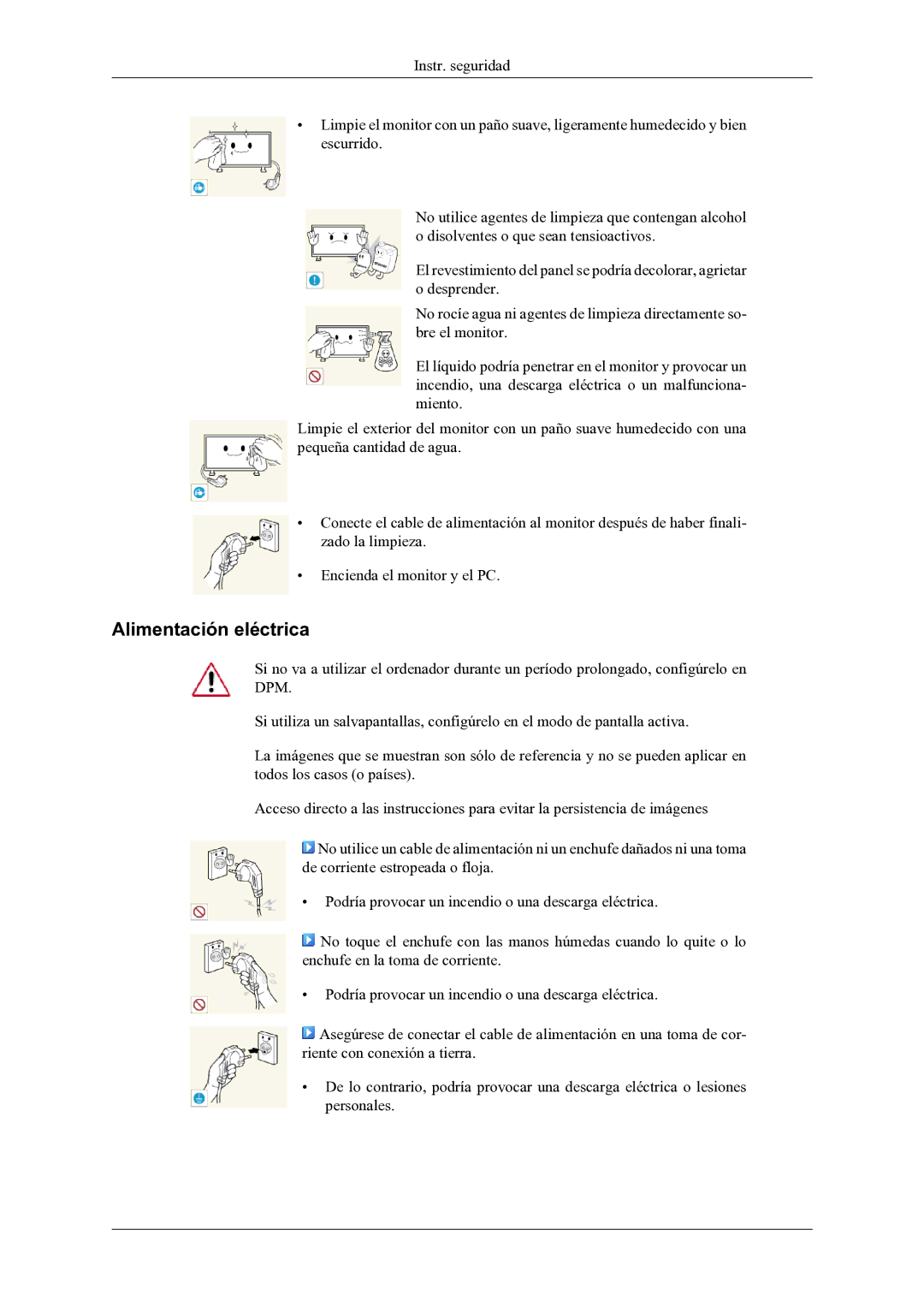 Samsung LH46OLBPPGC/EN manual Alimentación eléctrica 