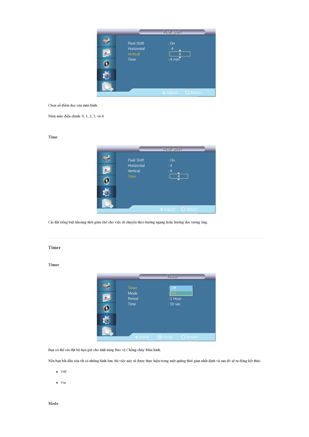 Samsung LH46OLBPPGC/EN manual Timer 