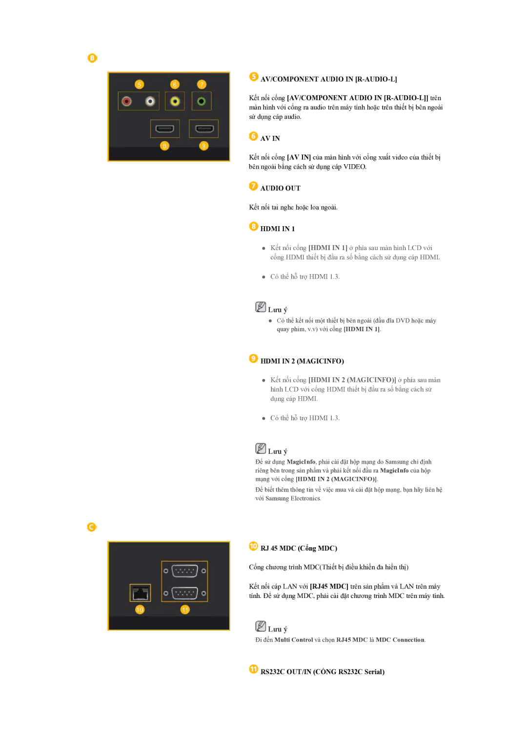 Samsung LH46OLBPPGC/EN manual Audio OUT 