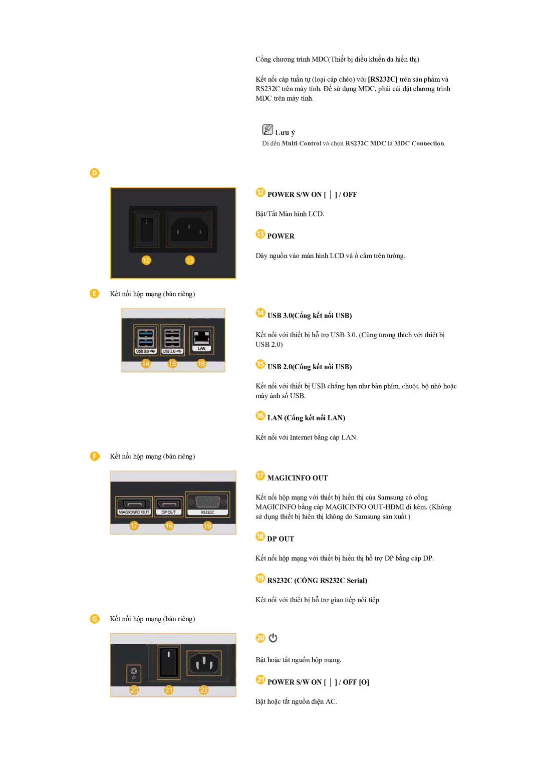 Samsung LH46OLBPPGC/EN manual Power 