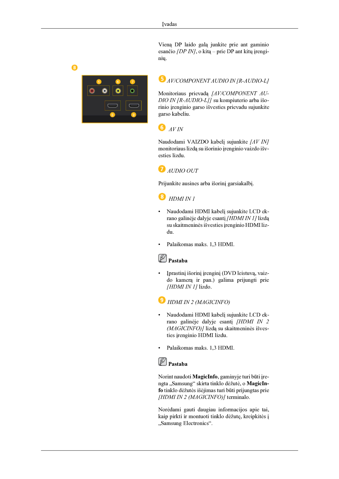 Samsung LH46OLBPPGC/EN manual Audio OUT 