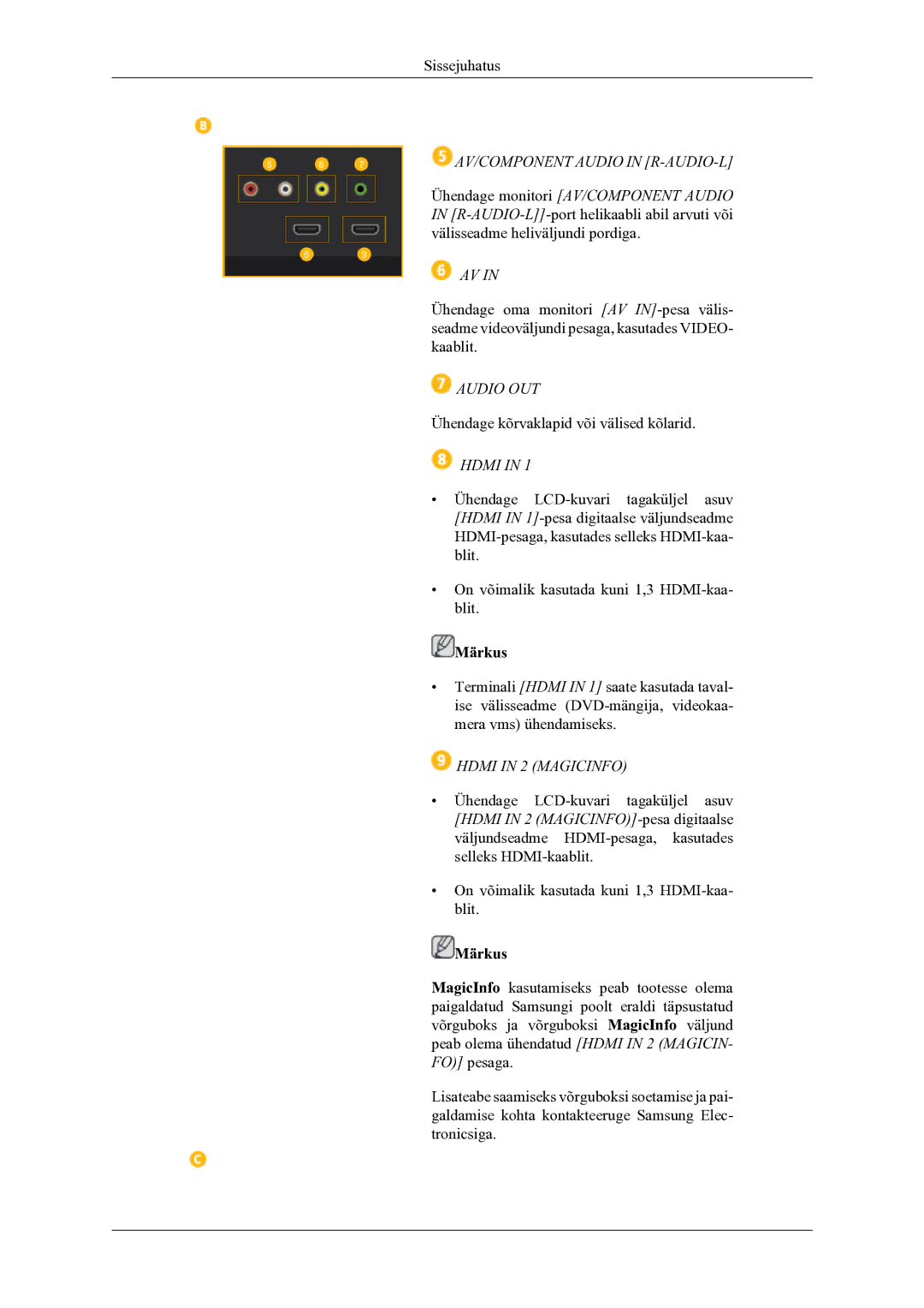 Samsung LH46OLBPPGC/EN manual Audio OUT 