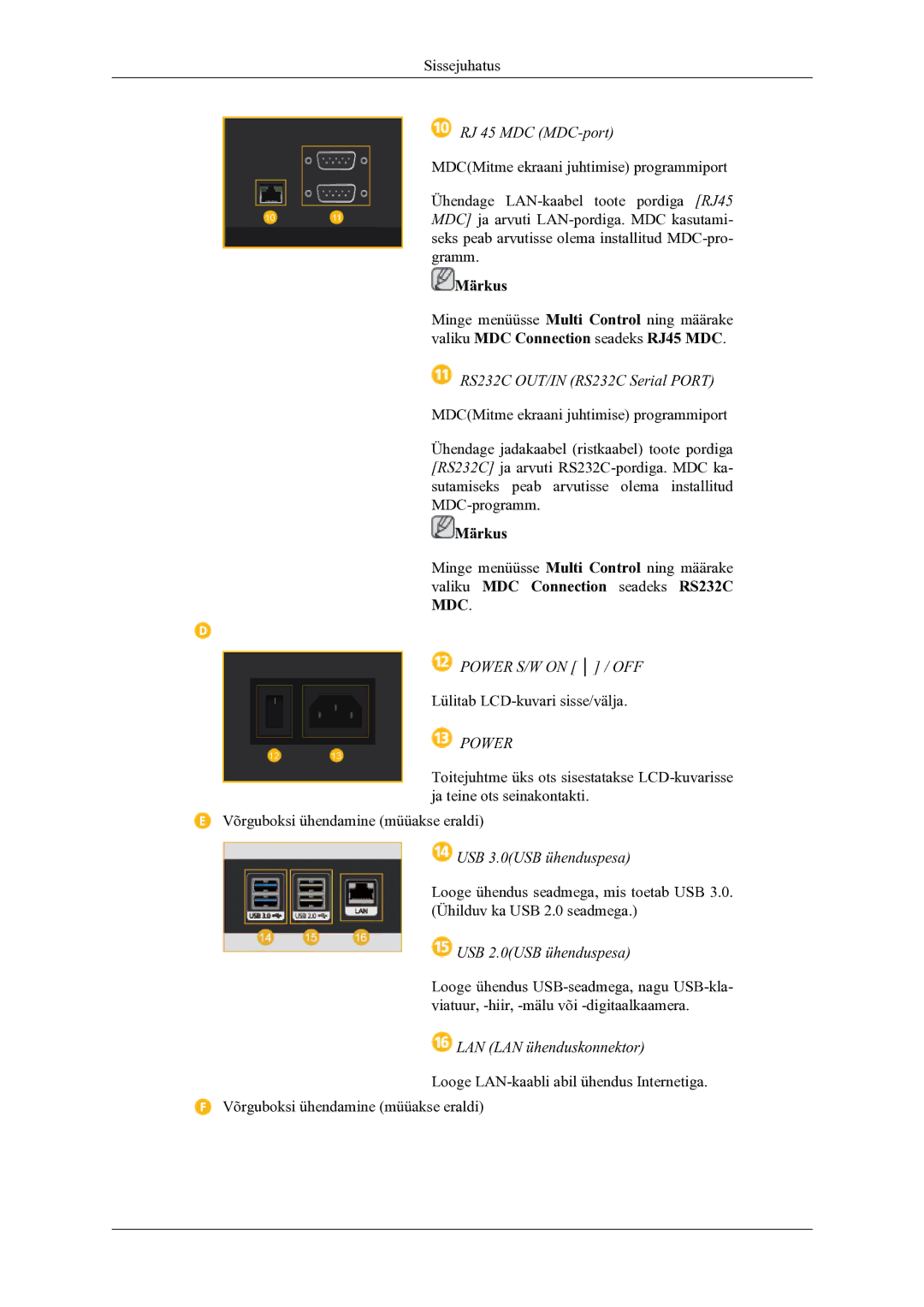 Samsung LH46OLBPPGC/EN manual Power 