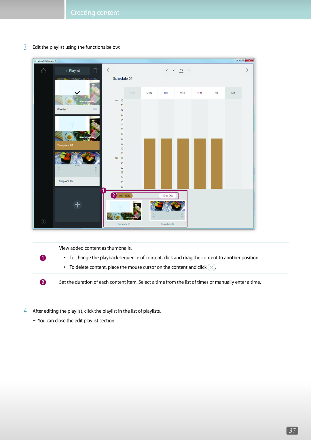 Samsung LH49RMHELGW/EN, LH46OMFPWBC/EN, LH55OMFPWBC/EN, LH75QBHRTBC/EN, LH65QBHRTBC/EN, LH65QBHPLGC/EN manual Creating content 