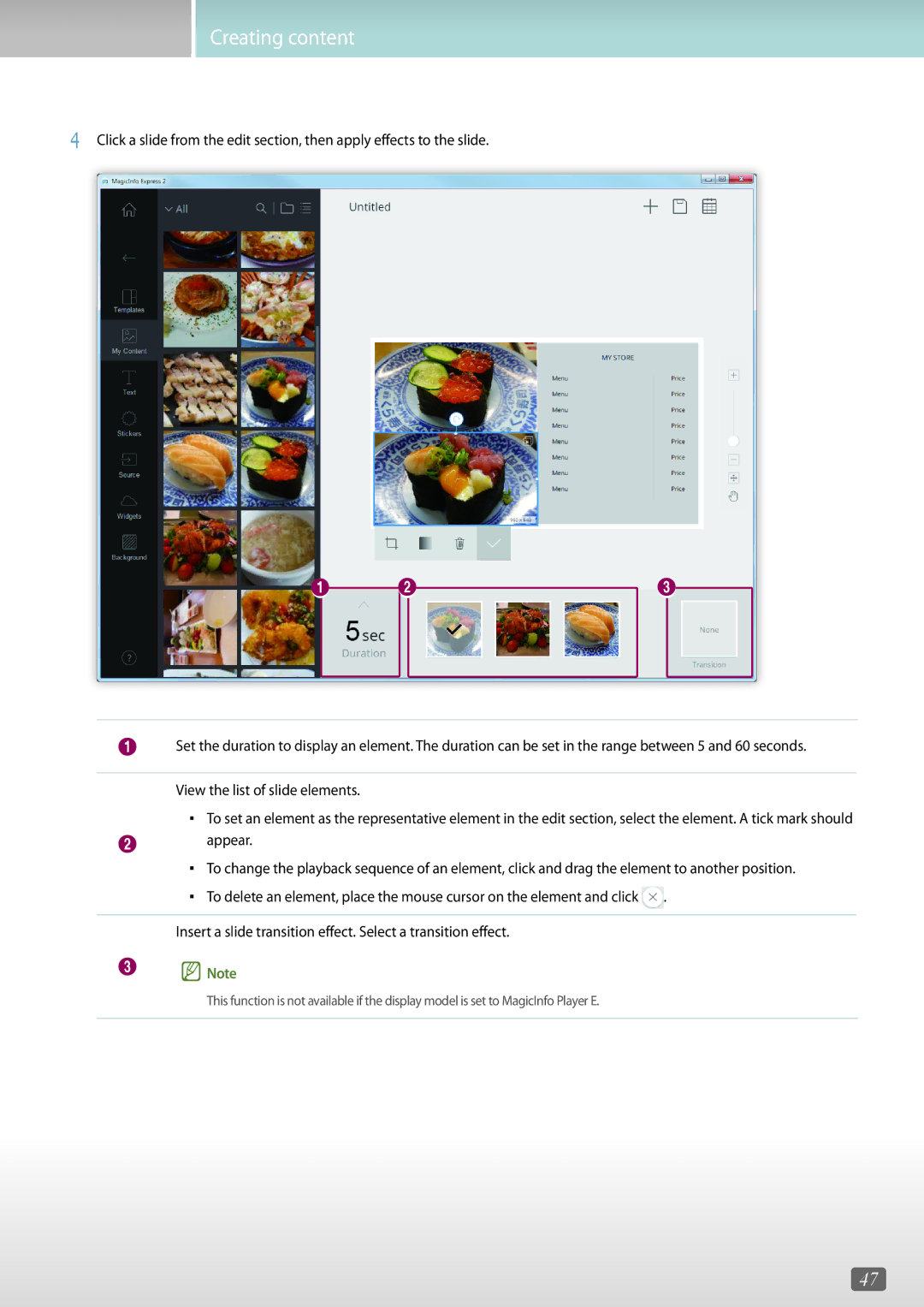 Samsung LH75DMEPLGC/EN, LH46OMFPWBC/EN, LH55OMFPWBC/EN, LH75QBHRTBC/EN, LH65QBHRTBC/EN, LH65QBHPLGC/EN manual Creating content 