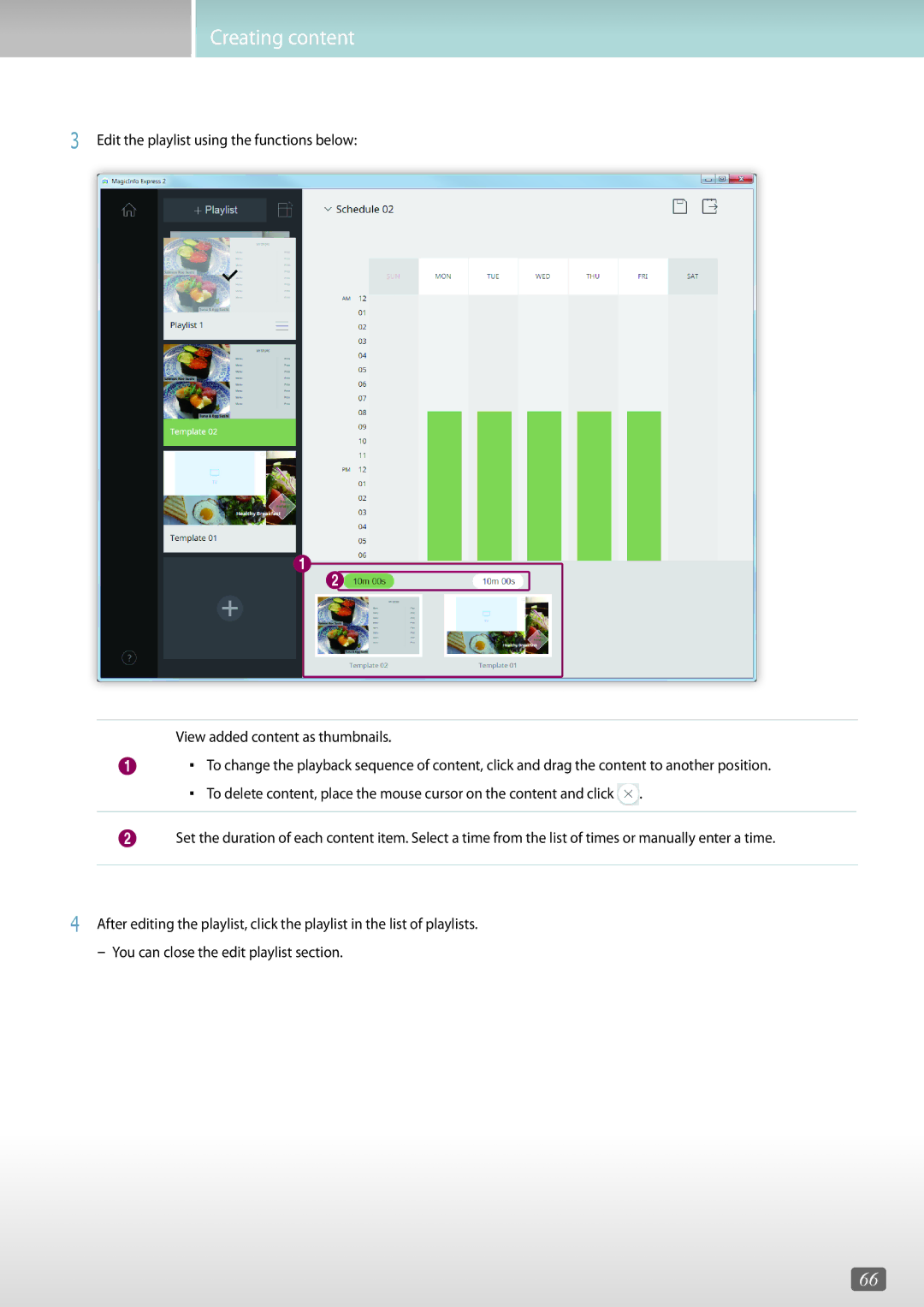 Samsung LH48DBEPLGC/EN, LH46OMFPWBC/EN, LH55OMFPWBC/EN, LH75QBHRTBC/EN, LH65QBHRTBC/EN, LH65QBHPLGC/EN manual Creating content 