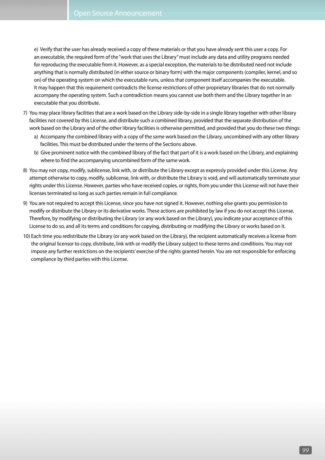 Samsung LH65DMERTBC/NG, LH46OMFPWBC/EN, LH55OMFPWBC/EN, LH75QBHRTBC/EN, LH65QBHRTBC/EN manual Open Source Announcement 