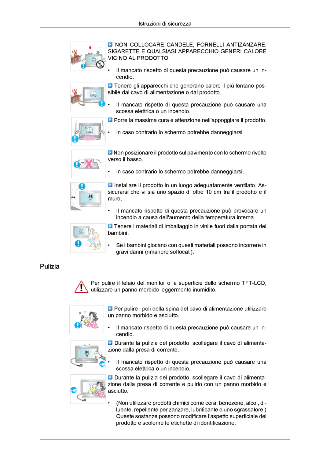 Samsung LH46OUTQGF/EN manual Pulizia 