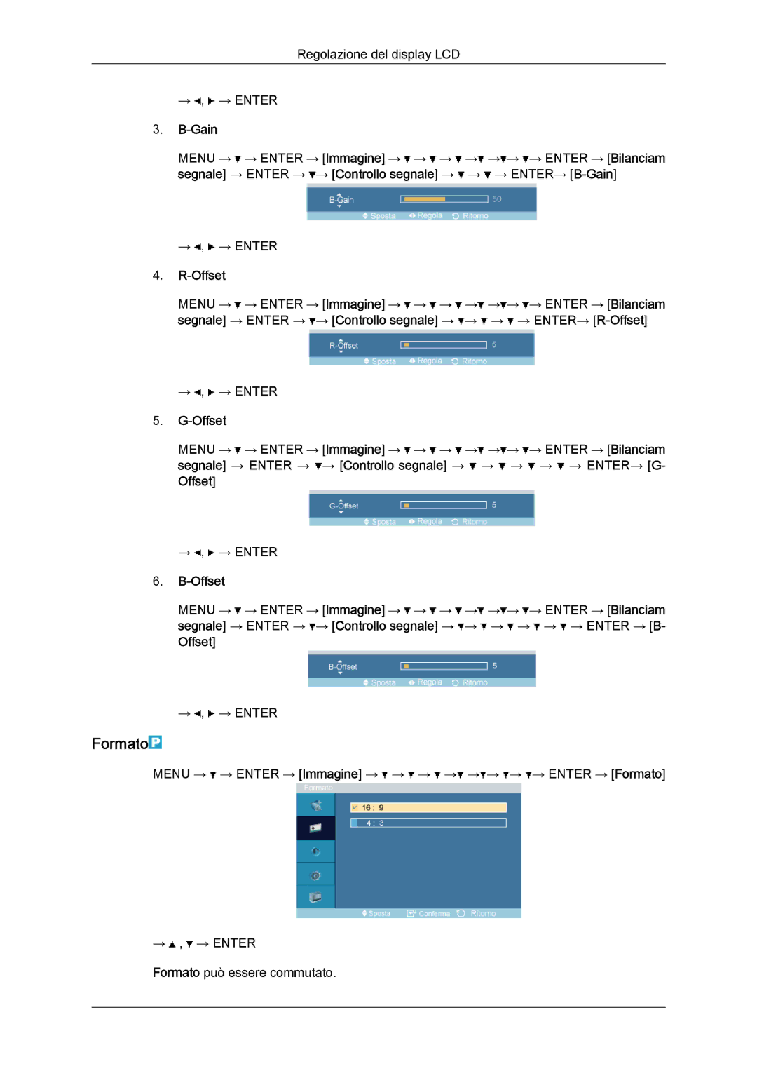 Samsung LH46OUTQGF/EN manual Formato, Offset 