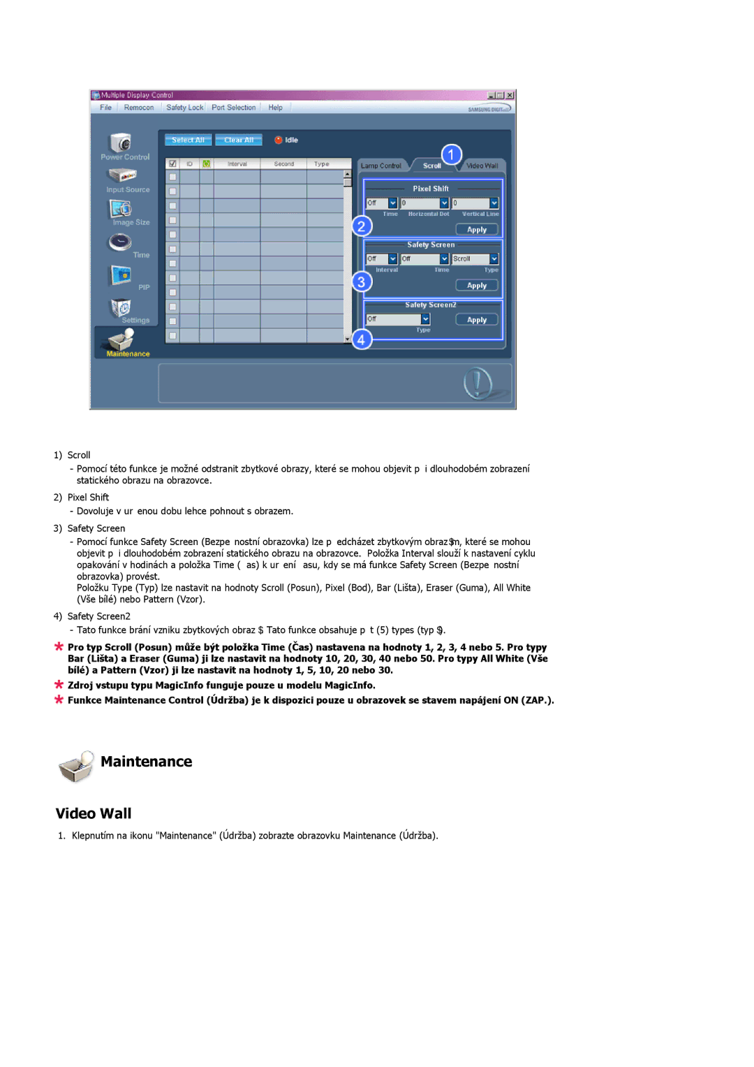 Samsung LH46OUTQGF/EN manual Maintenance Video Wall 