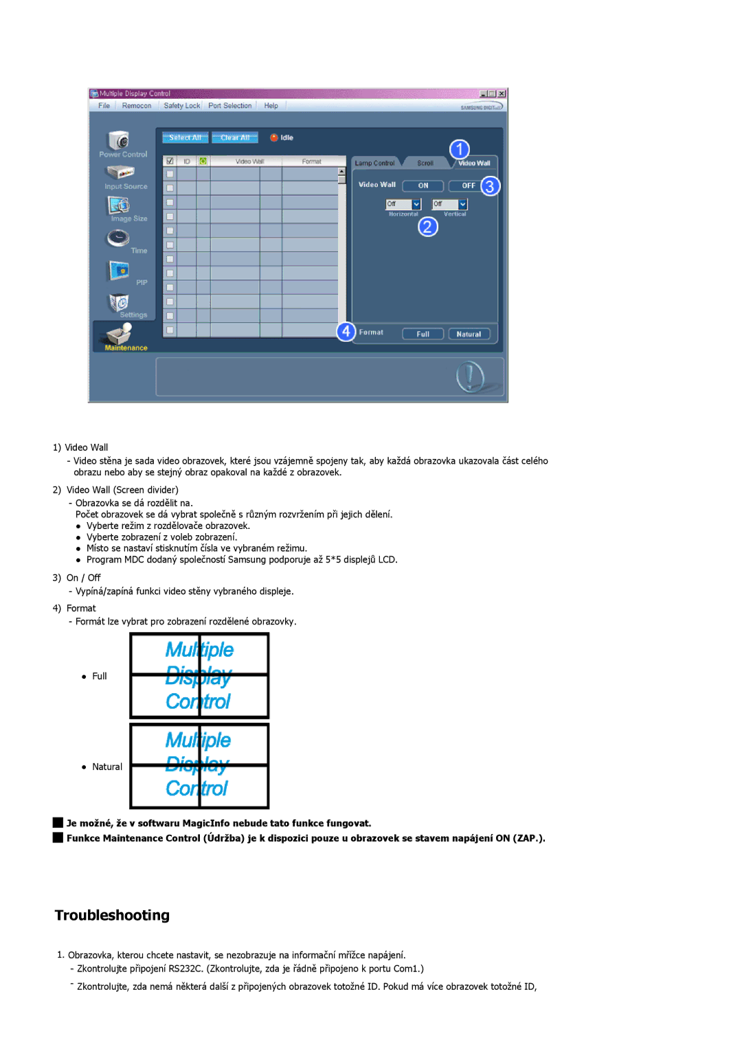 Samsung LH46OUTQGF/EN manual Troubleshooting 