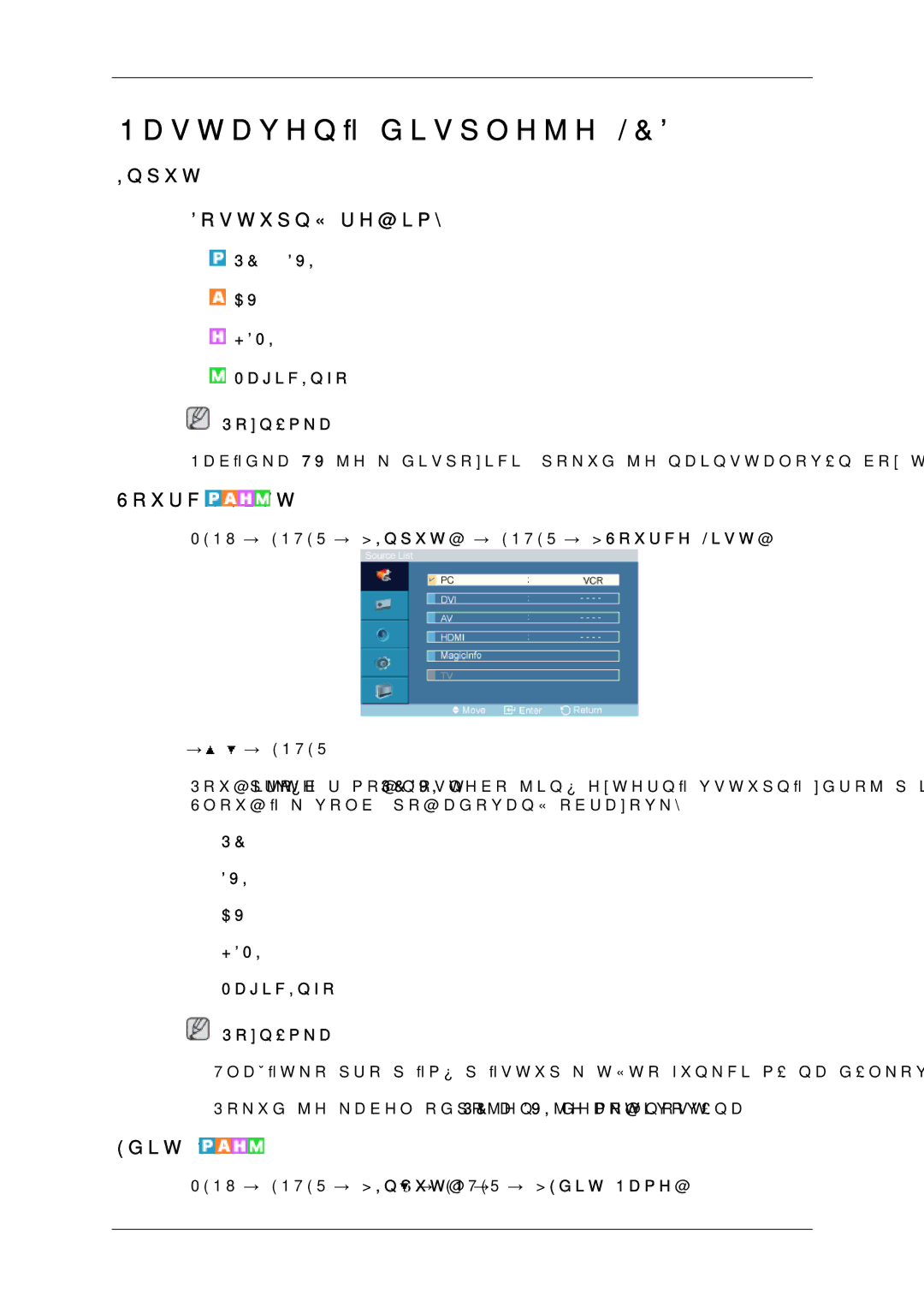 Samsung LH46OUTQGF/EN manual Input Dostupné režimy, Source List, Edit Name 