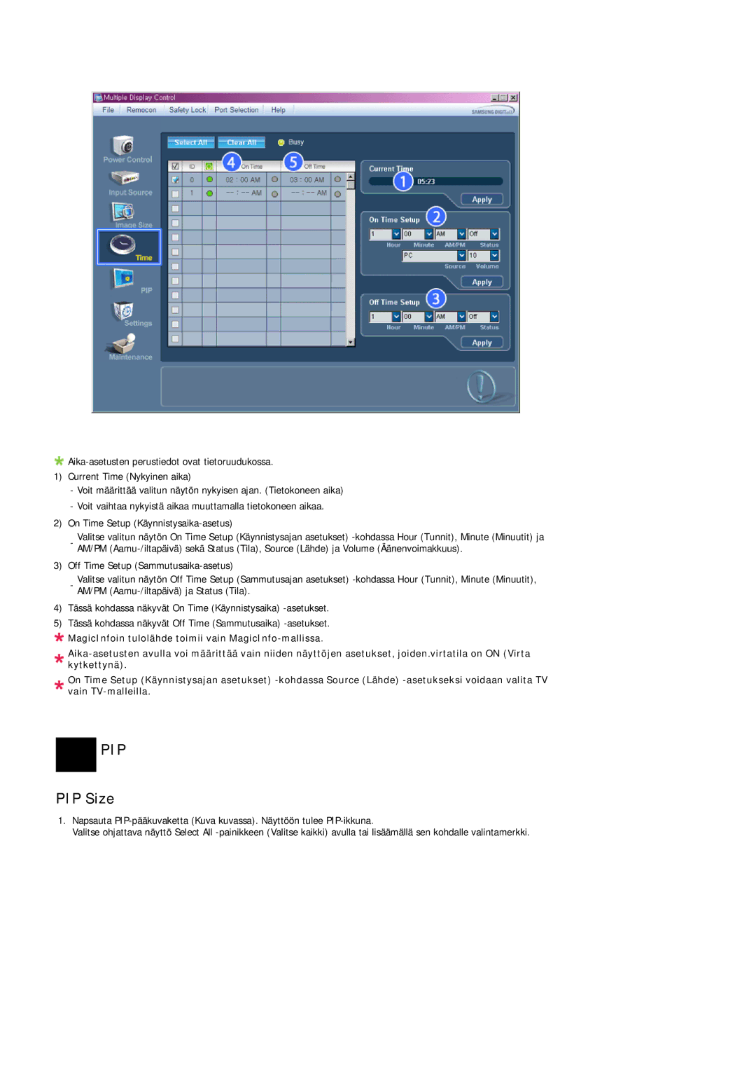 Samsung LH46OUTQGF/EN manual Pip, PIP Size 