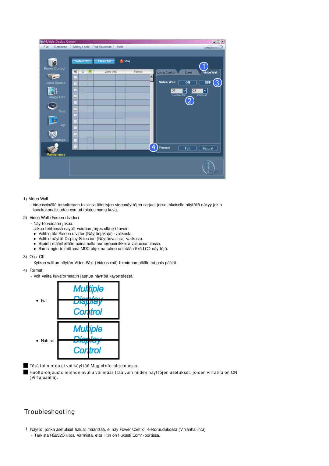 Samsung LH46OUTQGF/EN manual Troubleshooting 