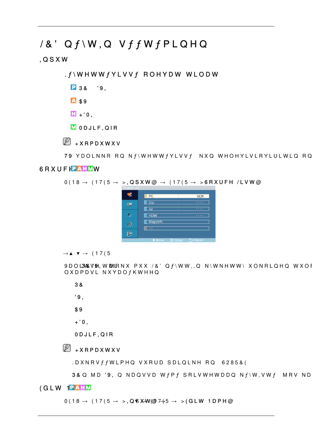 Samsung LH46OUTQGF/EN manual Input Käytettävissä olevat tilat, Source List, Edit Name 