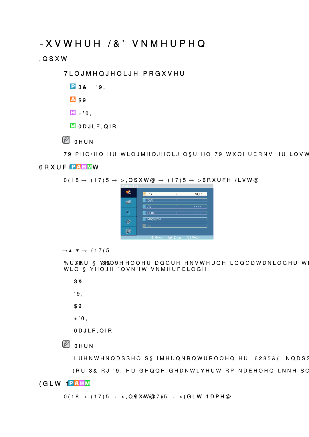 Samsung LH46OUTQGF/EN manual Input Tilgjengelige moduser, Source List, Edit Name 