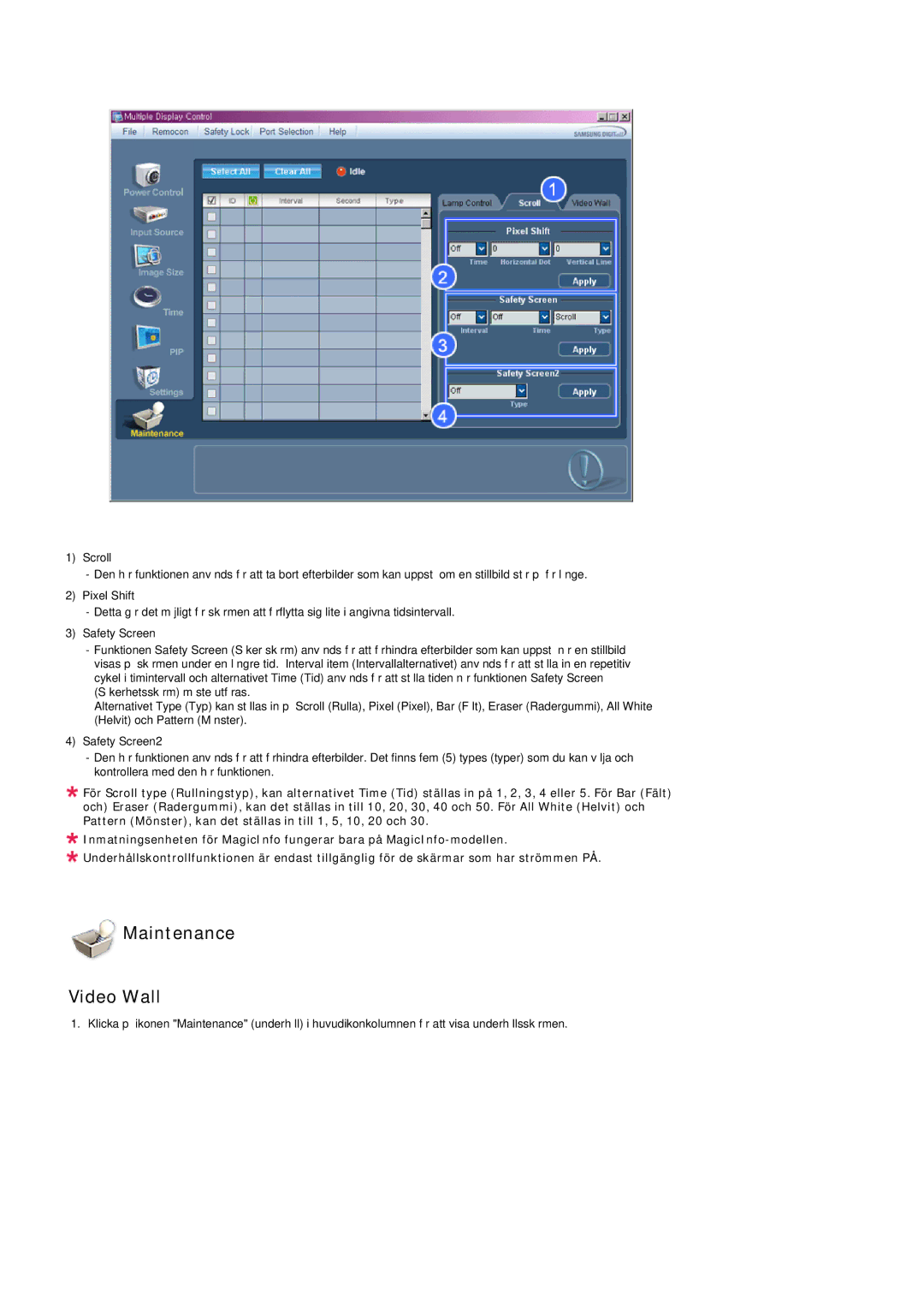 Samsung LH46OUTQGF/EN manual Maintenance Video Wall 