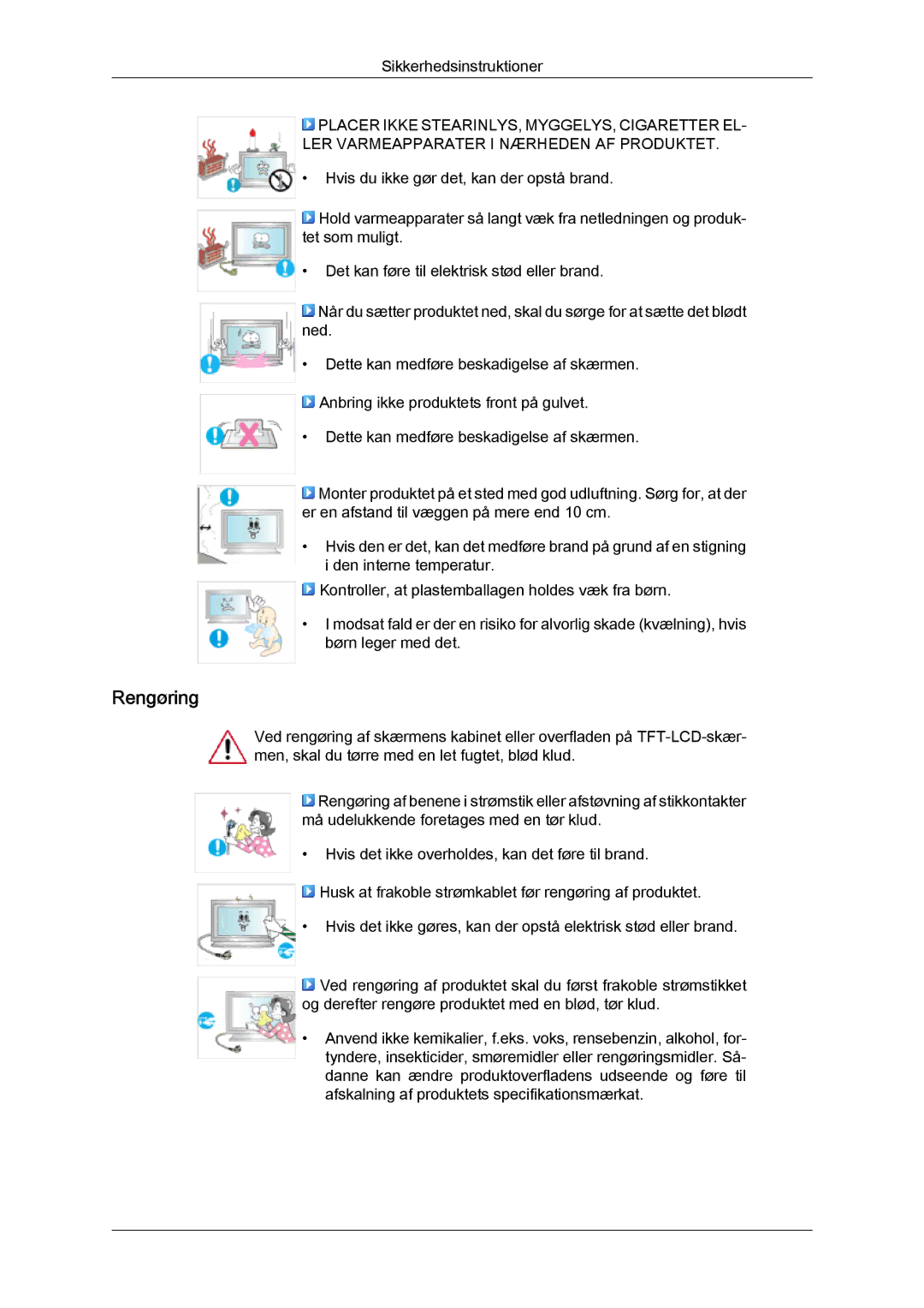 Samsung LH46OUTQGF/EN manual Rengøring 