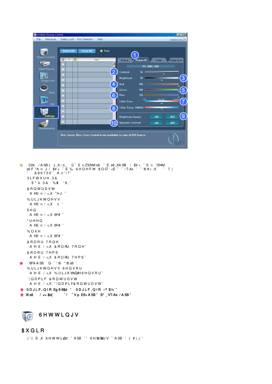 Samsung LH46OUTQGF/EN manual Settings Audio 