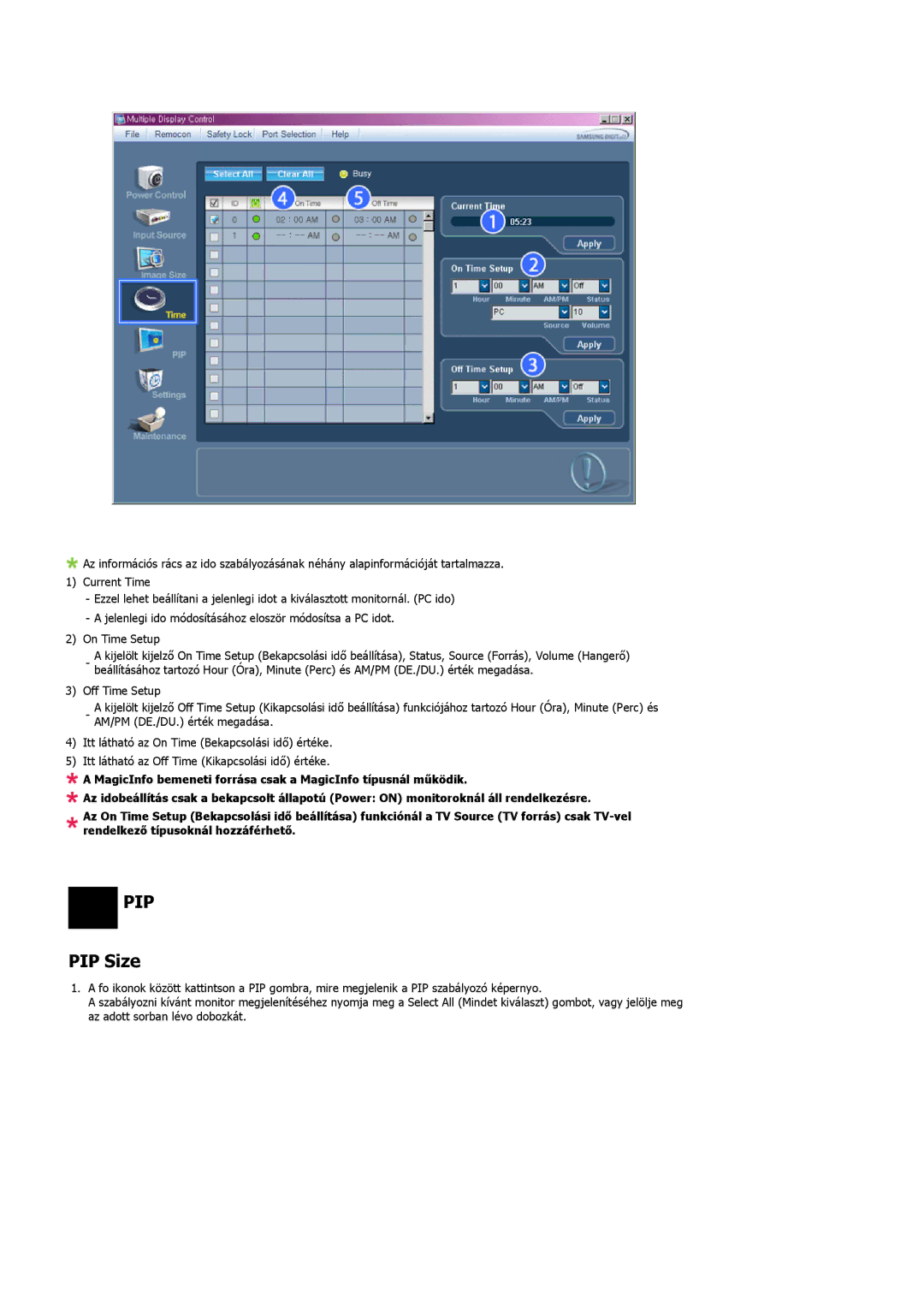 Samsung LH46OUTQGF/EN manual Pip, PIP Size 