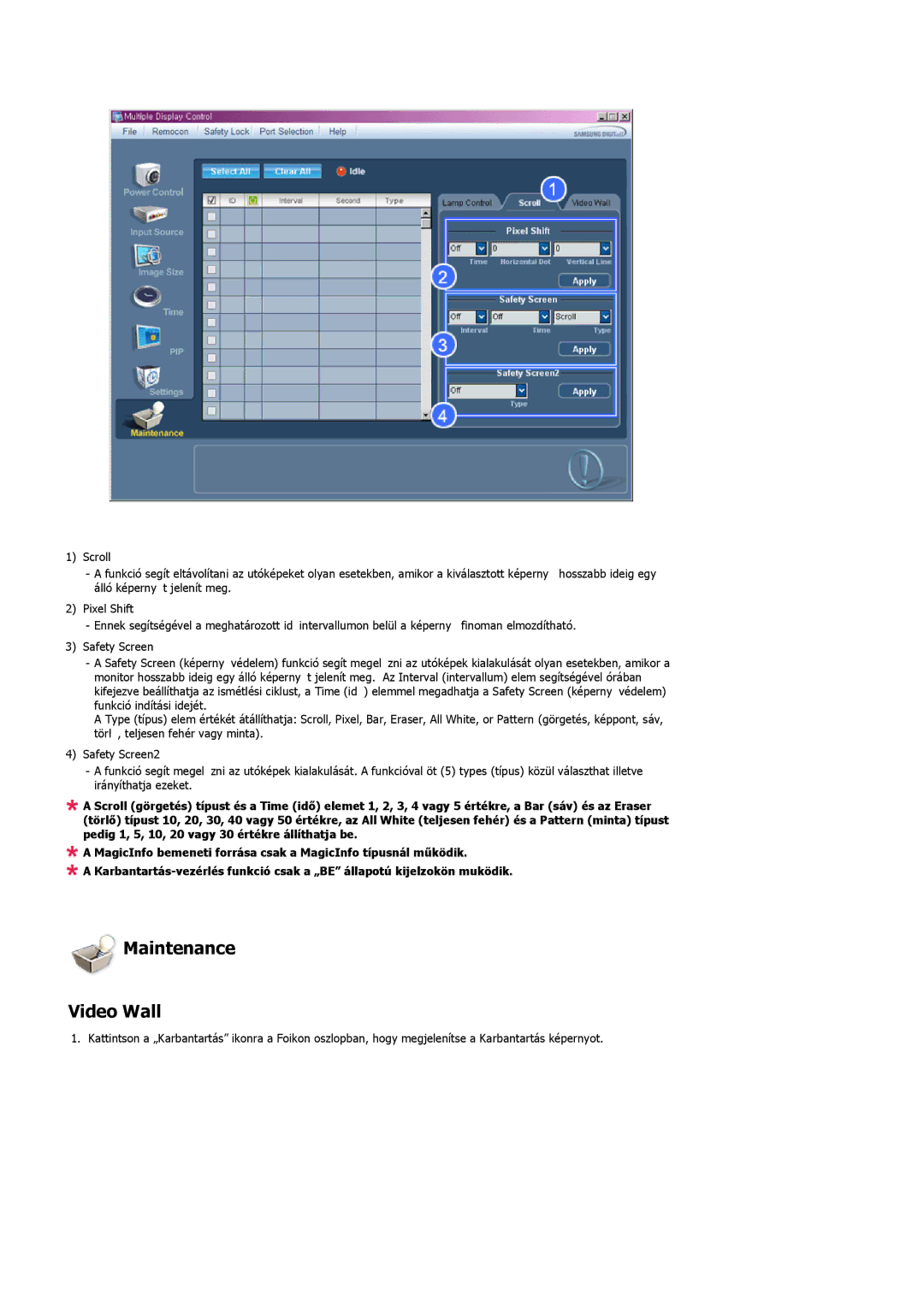 Samsung LH46OUTQGF/EN manual Maintenance Video Wall 