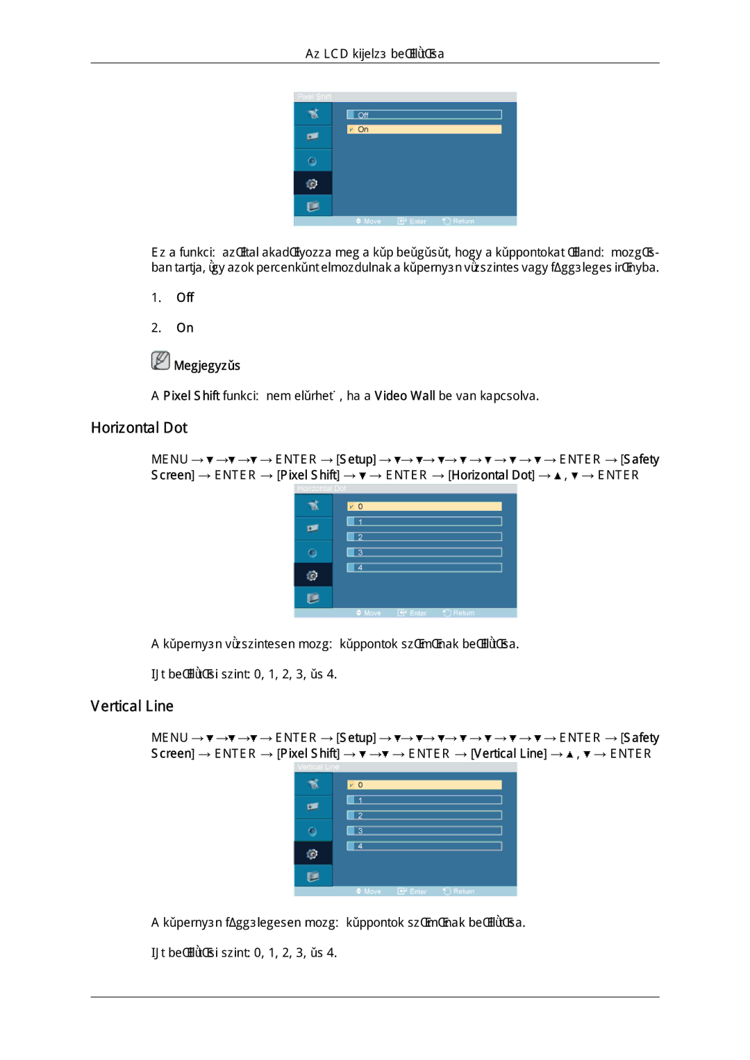 Samsung LH46OUTQGF/EN manual Horizontal Dot, Vertical Line 