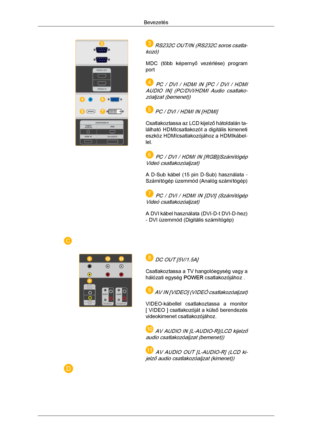 Samsung LH46OUTQGF/EN manual PC / DVI / Hdmi in Hdmi 