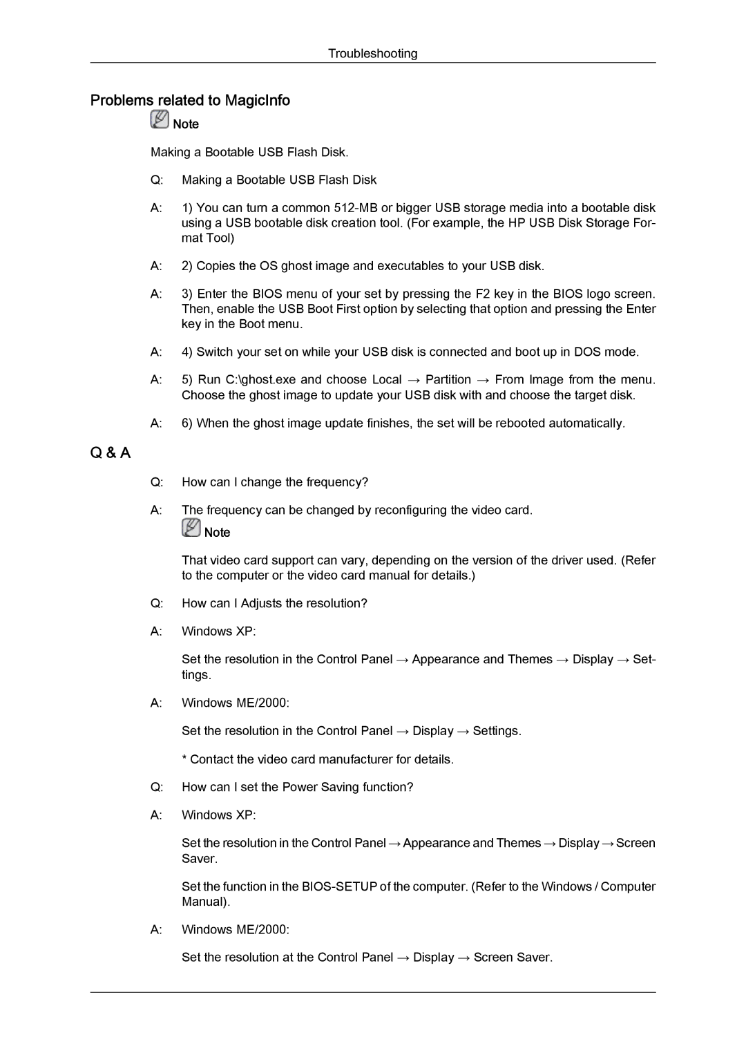 Samsung LH46OUTQGF/EN, LH46OUTQGW/EN, LH46OUTQGW/ZA manual Problems related to MagicInfo 