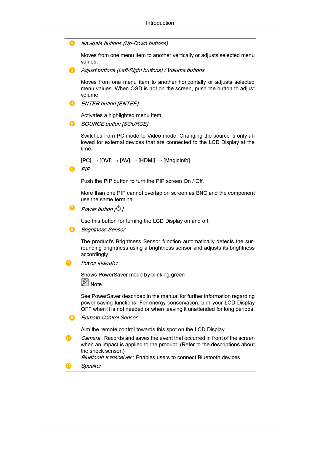 Samsung LH46OUTQGF/EN, LH46OUTQGW/EN, LH46OUTQGW/ZA manual Pip 