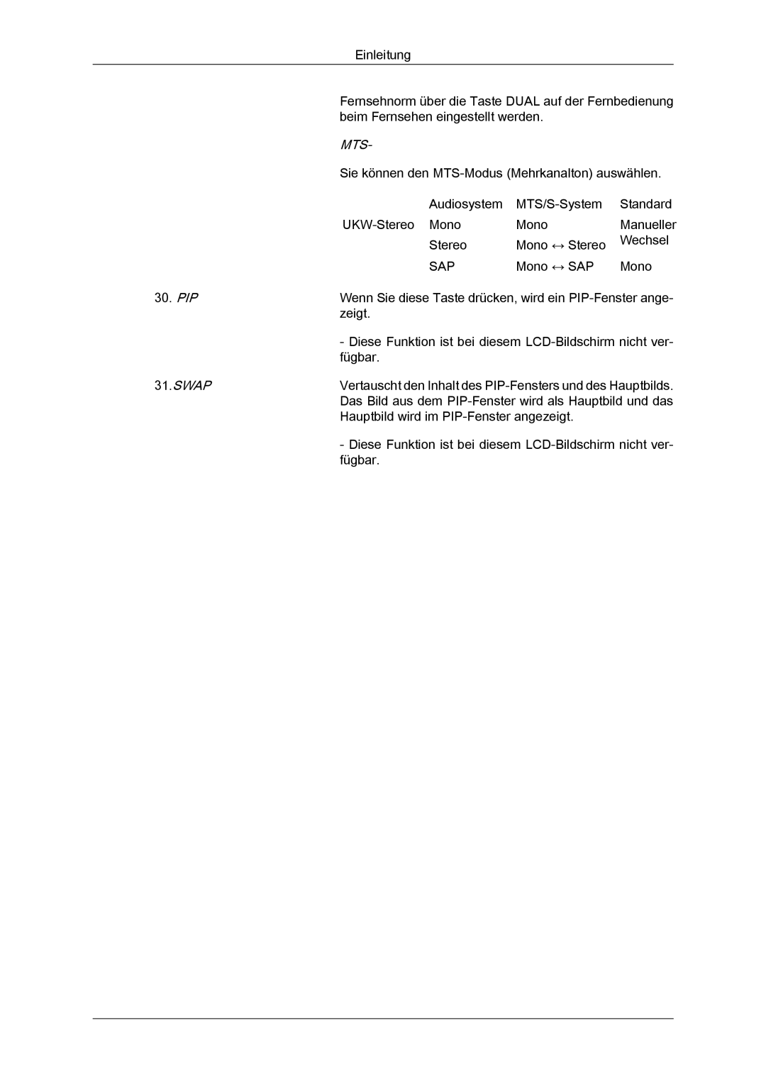 Samsung LH46OUTQGW/EN, LH46OUTQGF/EN manual Mts 