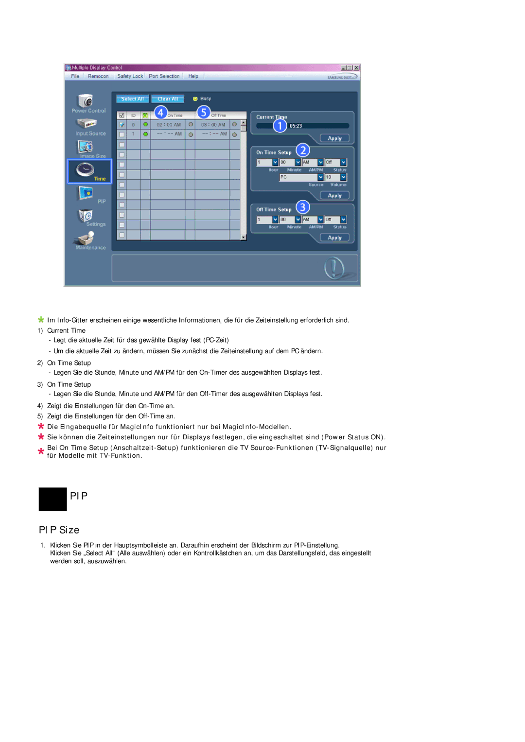 Samsung LH46OUTQGW/EN, LH46OUTQGF/EN manual Pip, PIP Size 