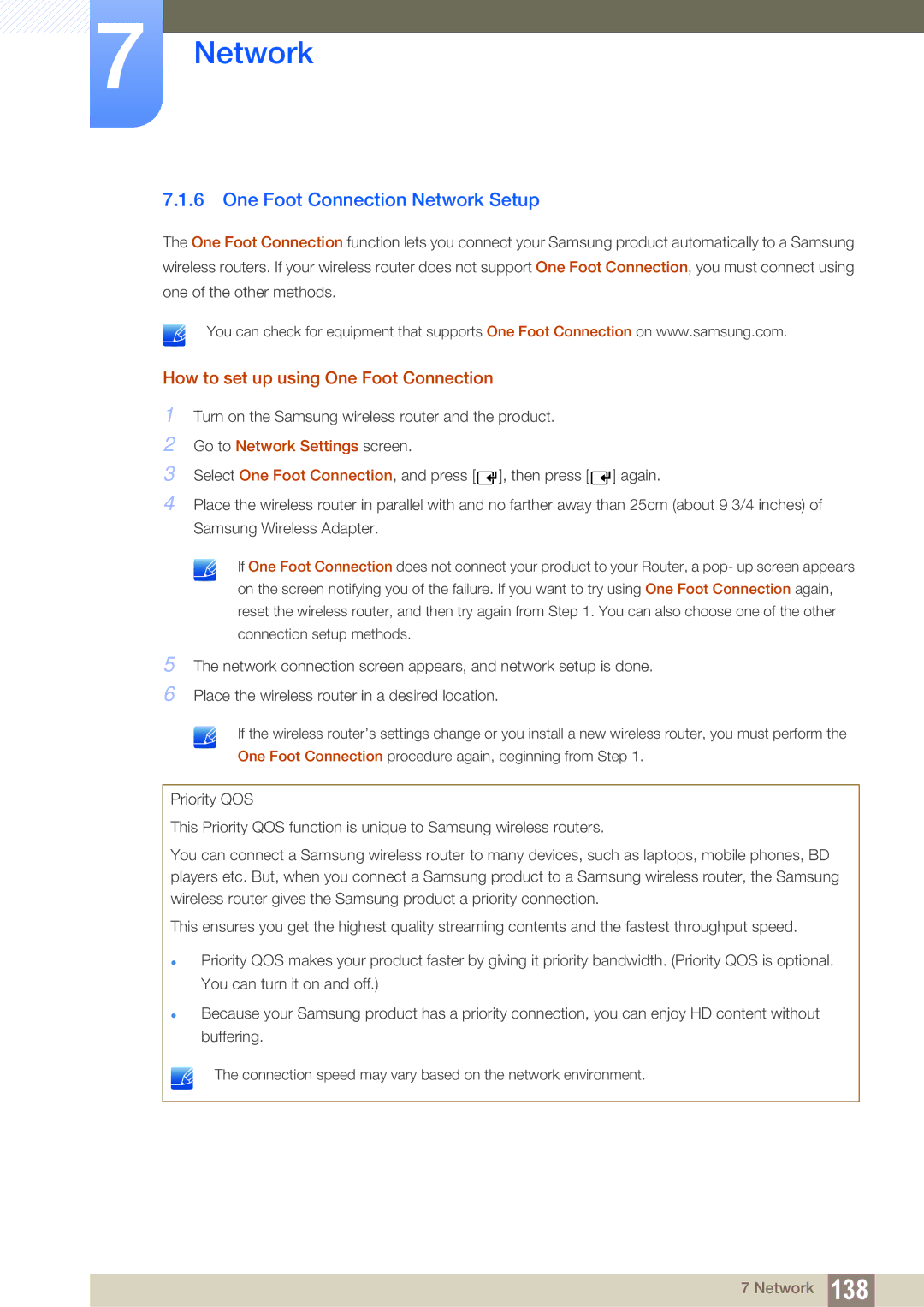 Samsung LH46SLBPLBC/EN, LH46SLBPLBC/XJ manual One Foot Connection Network Setup, How to set up using One Foot Connection 